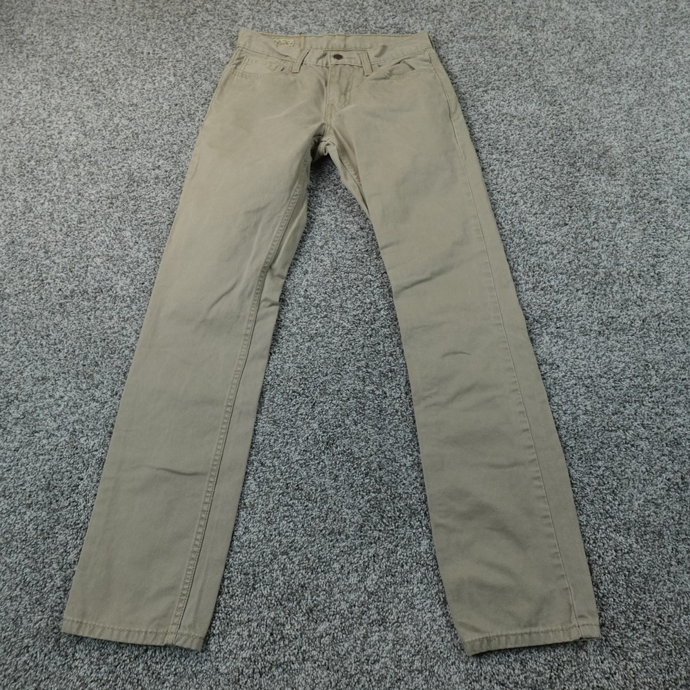 Levis Jeans Mens 28X34 Beige Tan Brown 511 Slim Straight Leg Premium Denim Pants